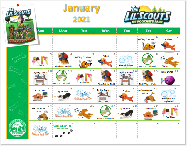 Lil Scouts January Activities